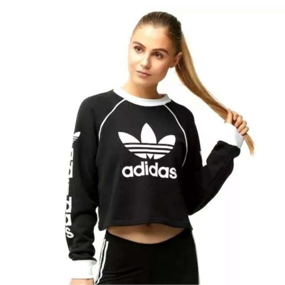 Adidas Cropped Crewneck Sweatshirt
